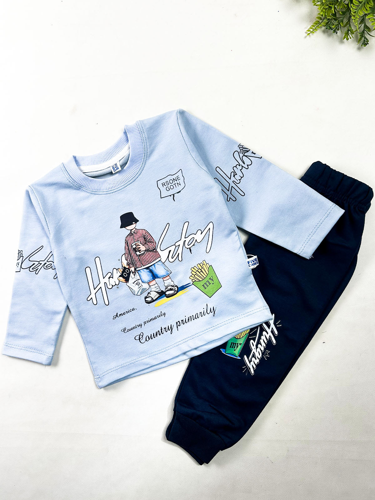 1Yr - 4Yrs Light Blue Suit For Kids BS835
