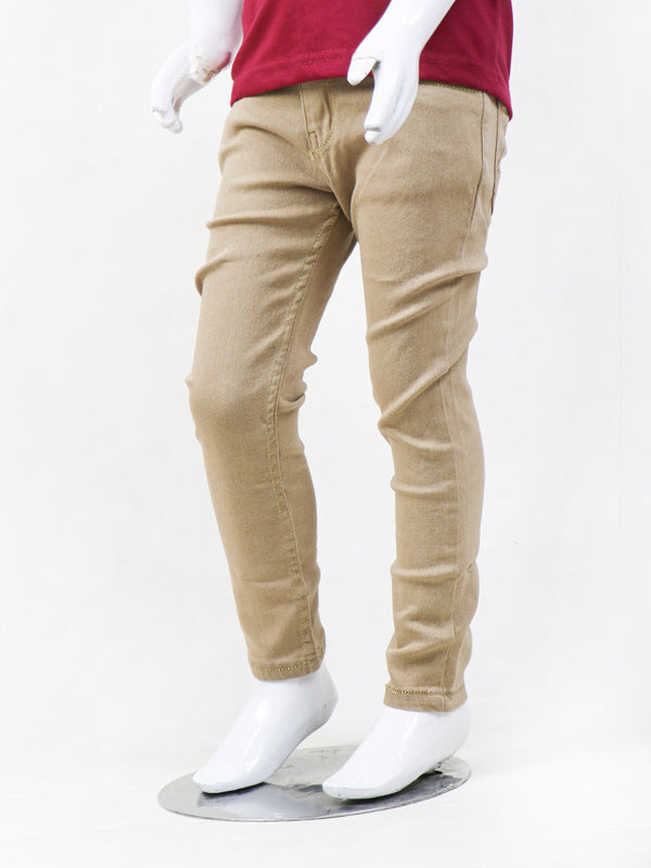 Boys Stretchable Denim Jeans 5Yrs - 15Yrs Light Brown