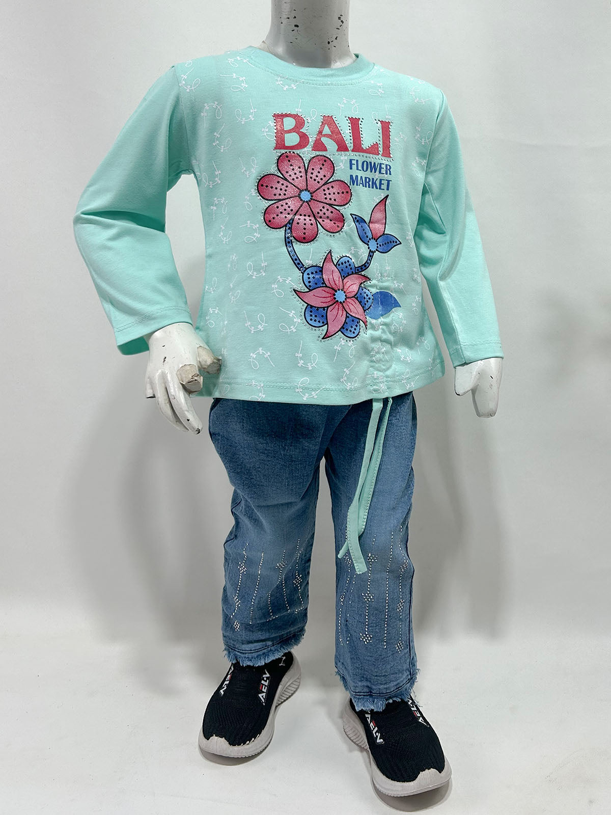 1Yr - 4Yrs Green Bali Suit For Girls GS580