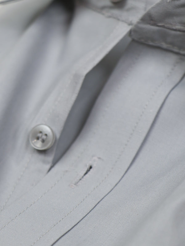 MFS07 Men's Formal Dress Shirt Plain Light Grey