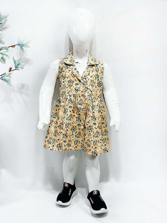 1Yr - 9Yrs Fawn Frock For Girls NG GF51