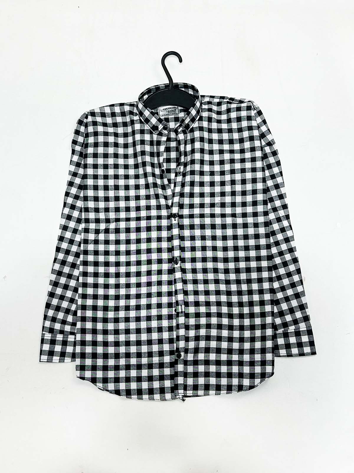 Black Mini Checks Casual Shirt For Men MCS127