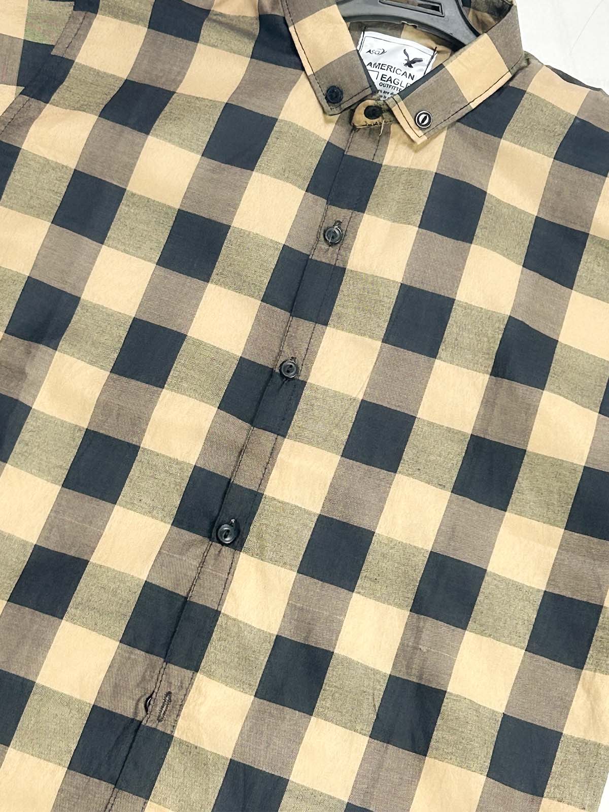 B Brown Checks Casual Shirt For Men MCS146