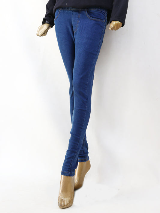 LJ07 Ladies Stretchable Jeans Blue