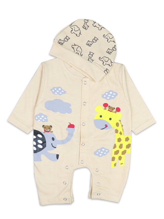 NBR09 ATT Newborn Romper 3Mth - 9Mth Giraffe Brown