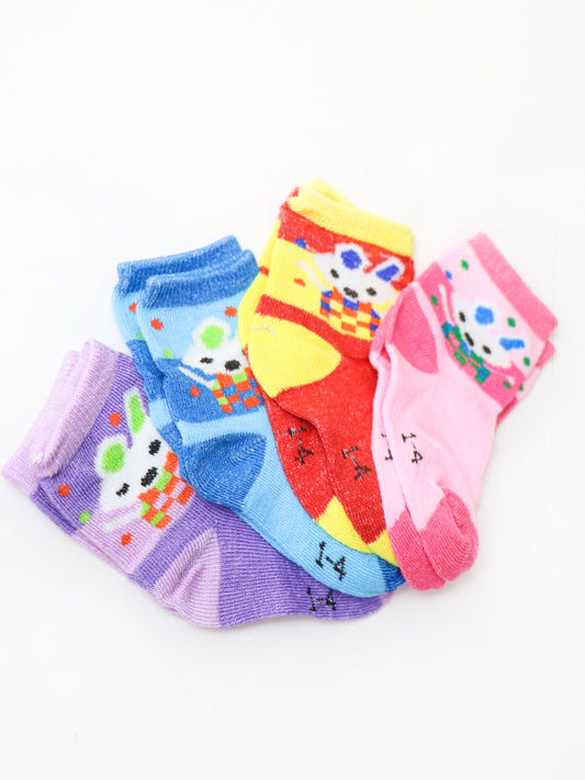 KS01 Pack of 4 Kids Socks - Multicolor
