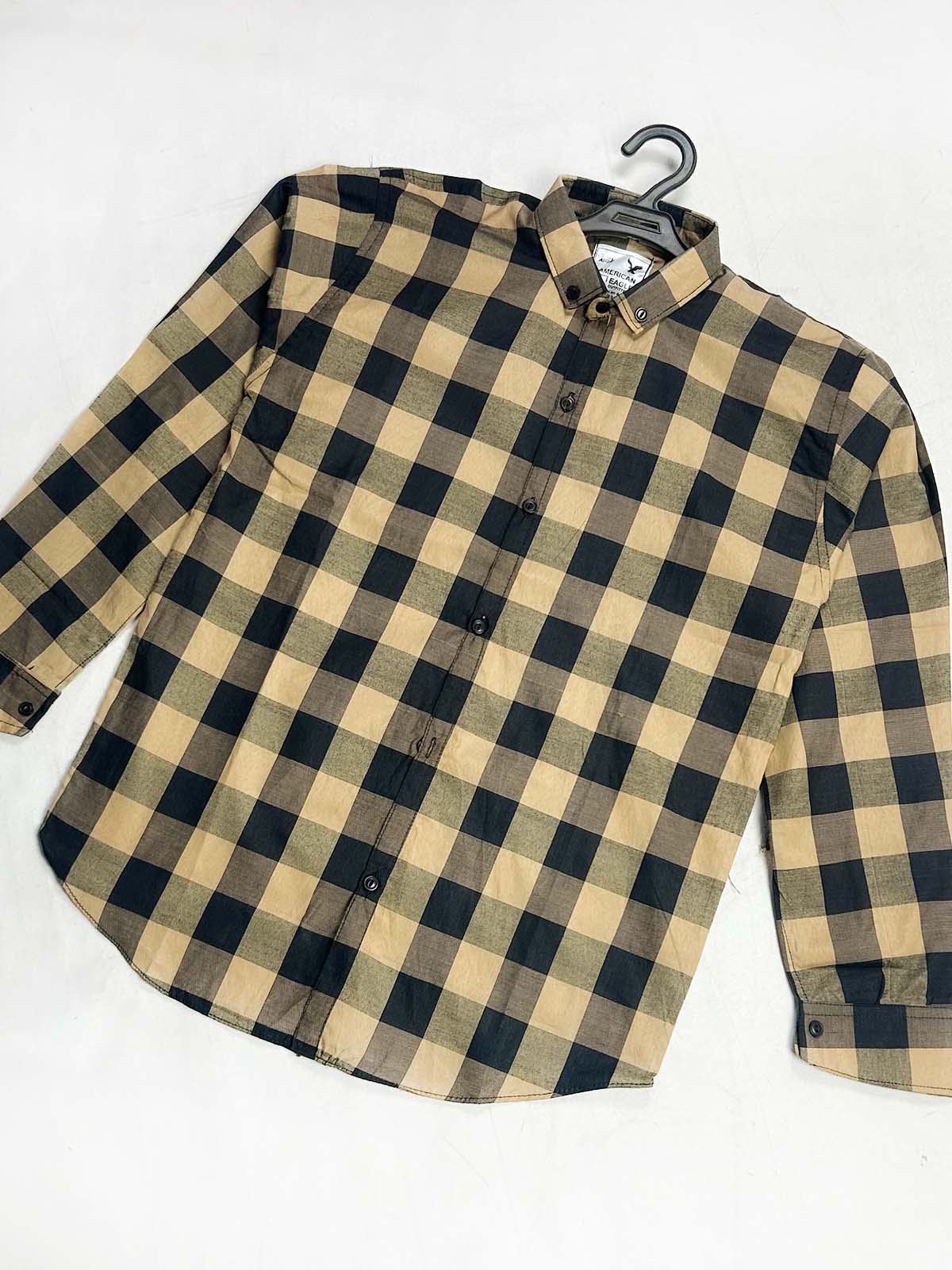B Brown Checks Casual Shirt For Men MCS146
