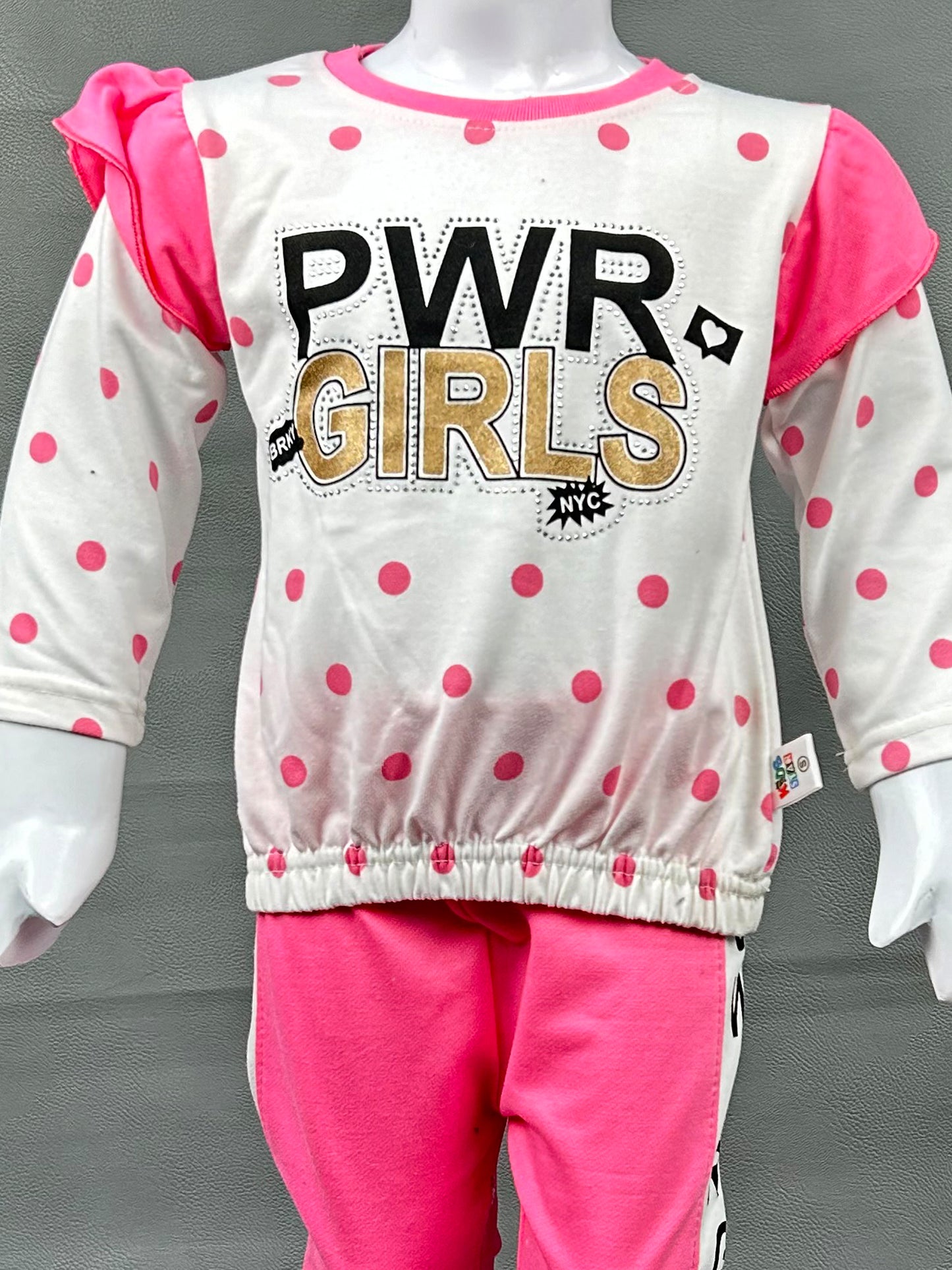 1Yr - 4Yrs PWR Pink Suit For Girls SK GS110