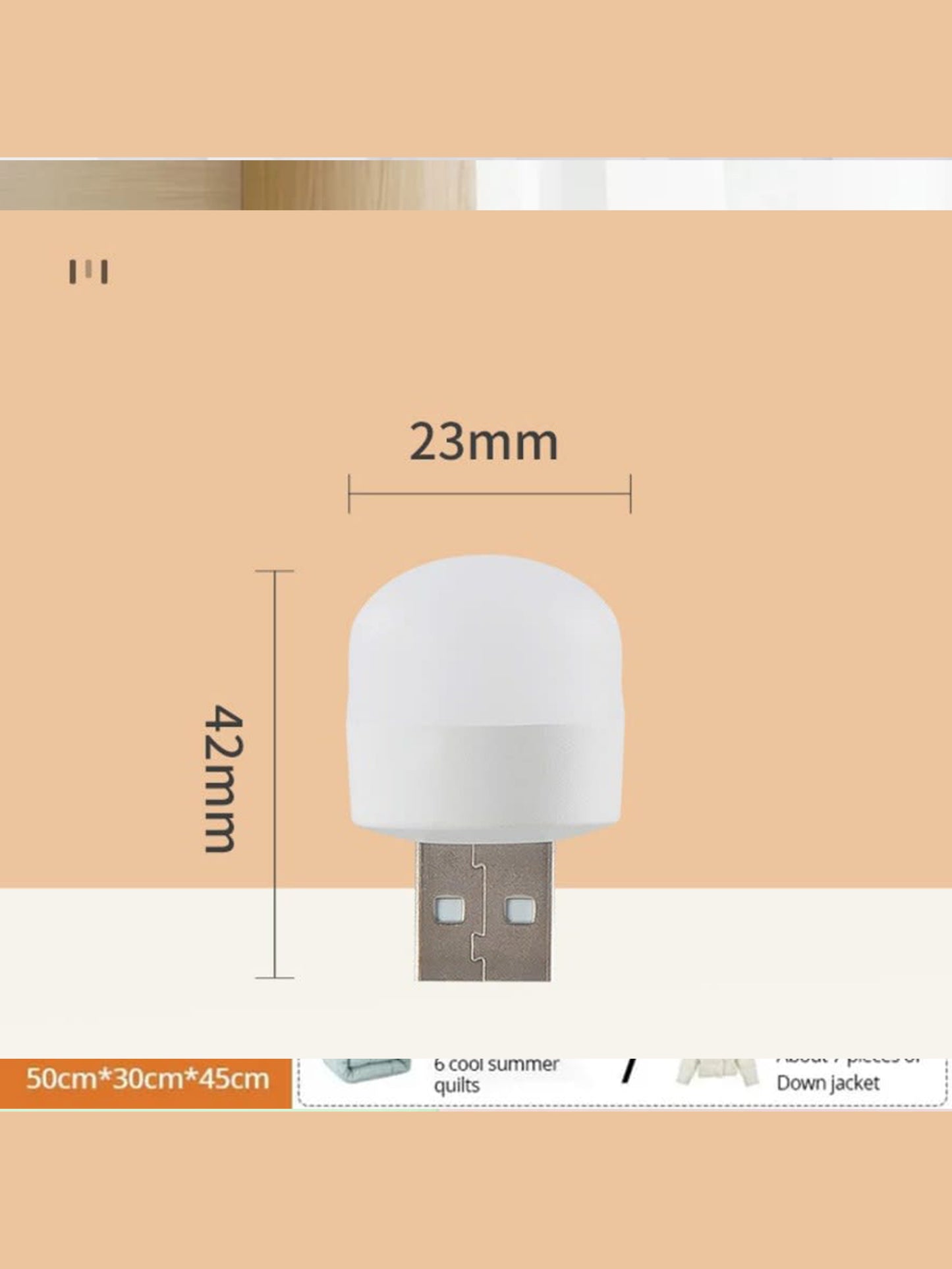 Pack of 4 Mini USB Bulb Portable & Easy to Carry MA65