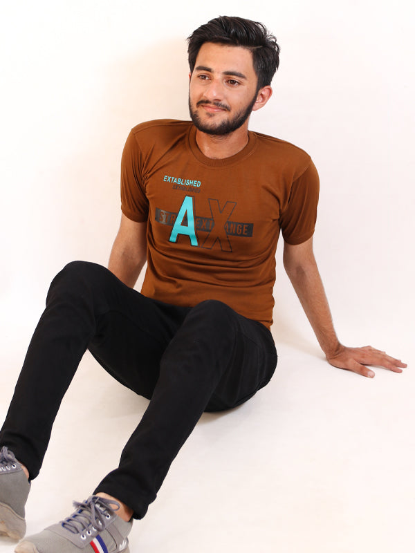 AH Men's T-Shirt AX Brown