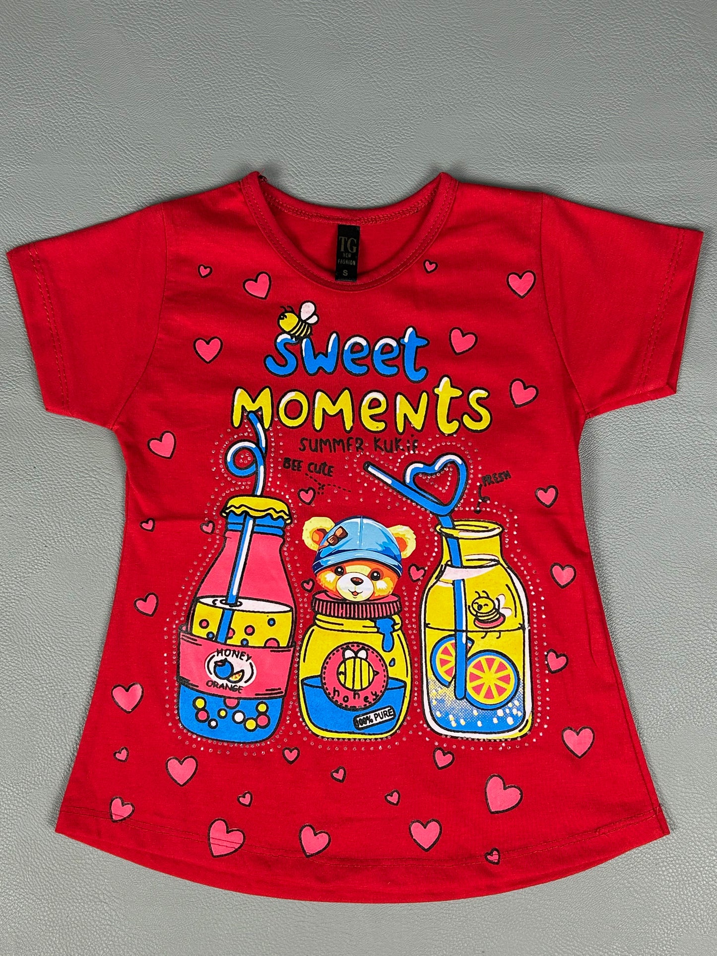 2.5Yrs - 7Yrs Moments Red T-Shirt For Girls TB GTS23