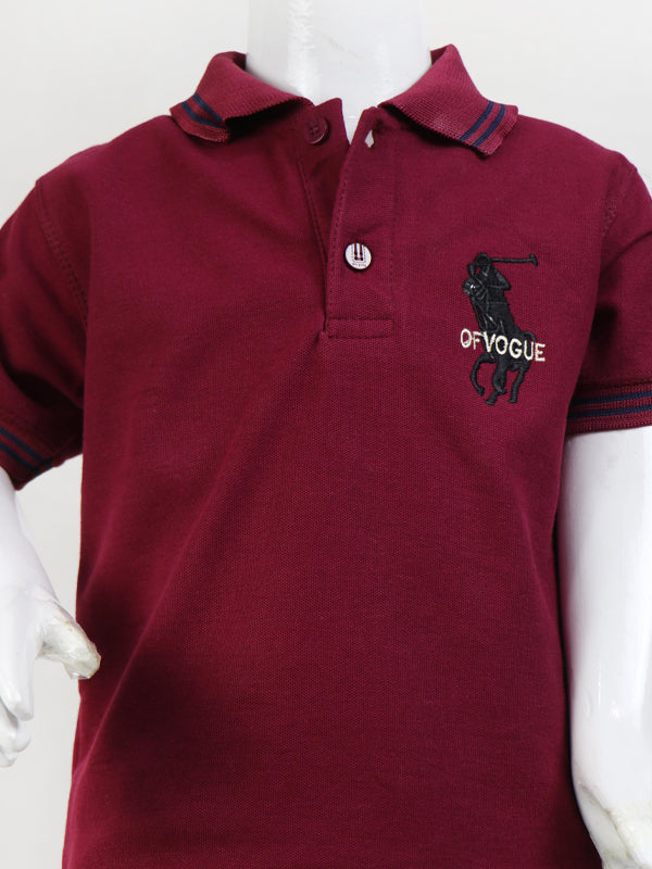 M Boys Polo T-Shirt 2.5 Yrs - 8 Yrs Maroon