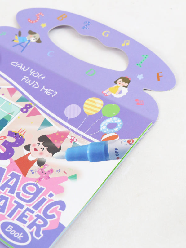 Magic Water Book for Kids 123 Design Purple