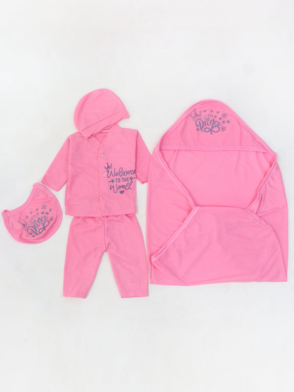 NBGS14 HG Newborn Pack of 5 Gift Set 0Mth - 3Mth Pink