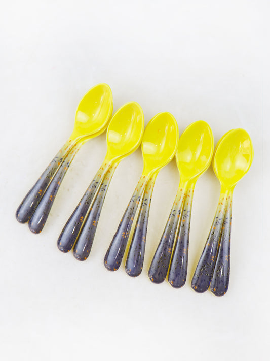 Pack of 6 Melamine Spoons Yellow