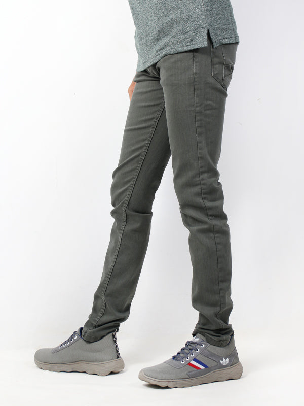 Men's Regular Fit Stretchable Denim Jeans Green Shade
