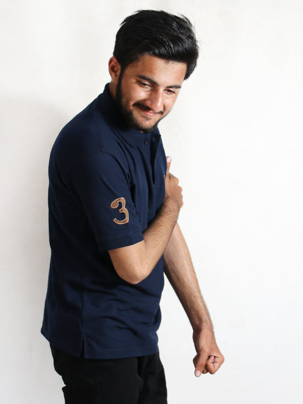 AM Men's Polo T-Shirt Blue