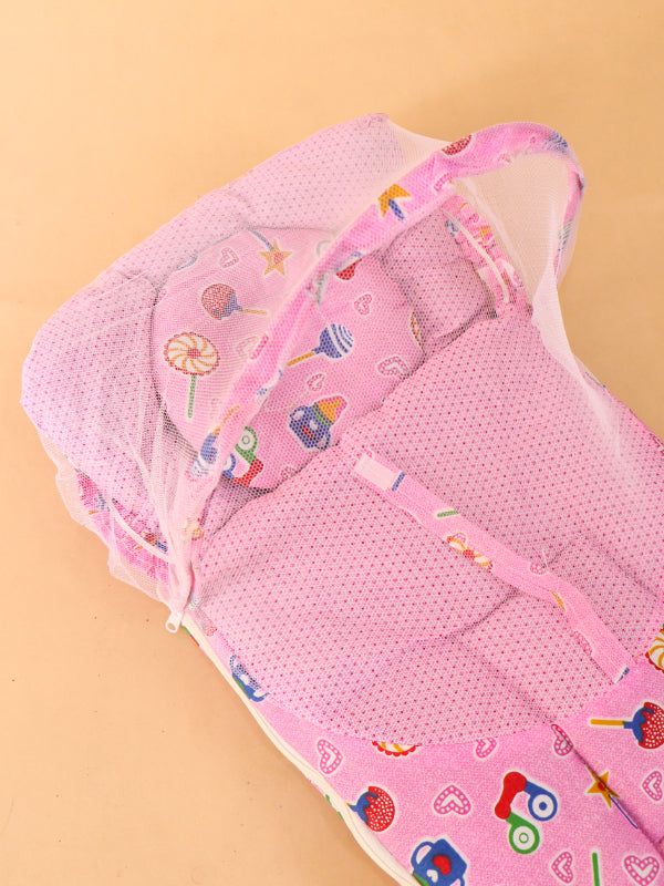 Pink Sleeping Bag With Mosquito Net For Newborns N NBSB07