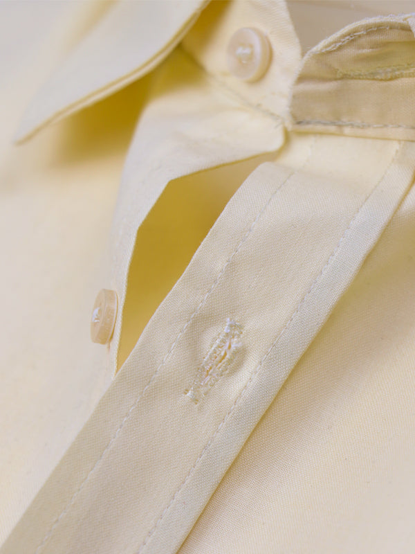 Men's Formal Dress Shirt Plain Cream