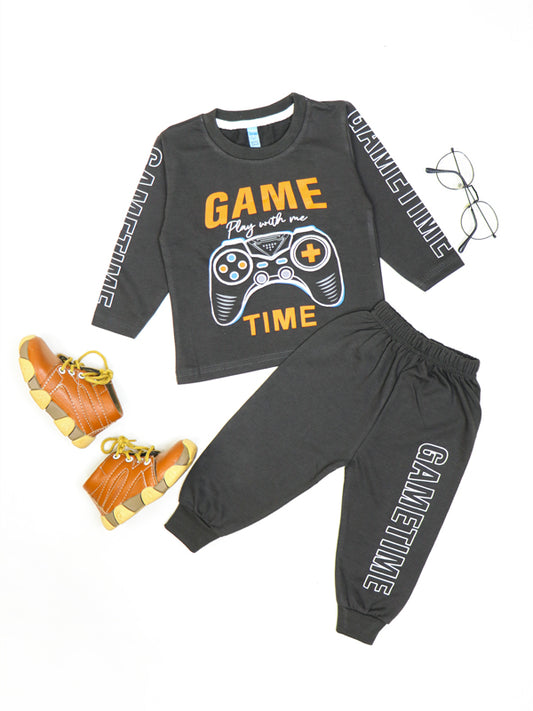 ATT Kids Suit 1Yr - 4Yrs Game Time Charcoal Grey