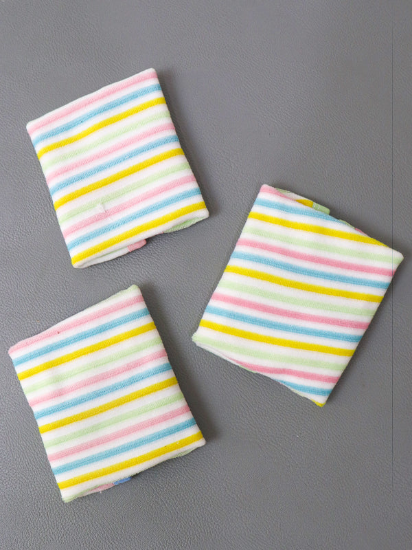 Pack Of 3 Lines Face Towels/Napkins For Newborn