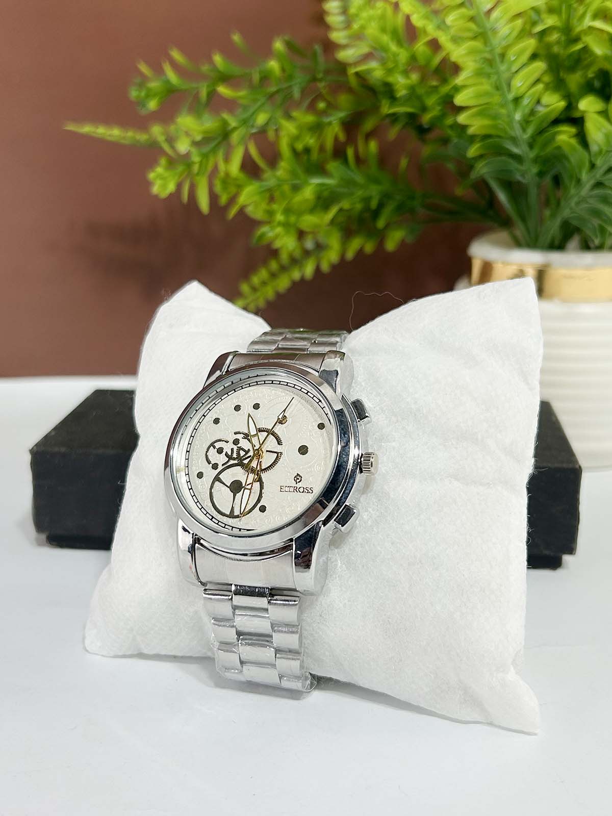 Silver Stainless Steel Watch For Men MW194