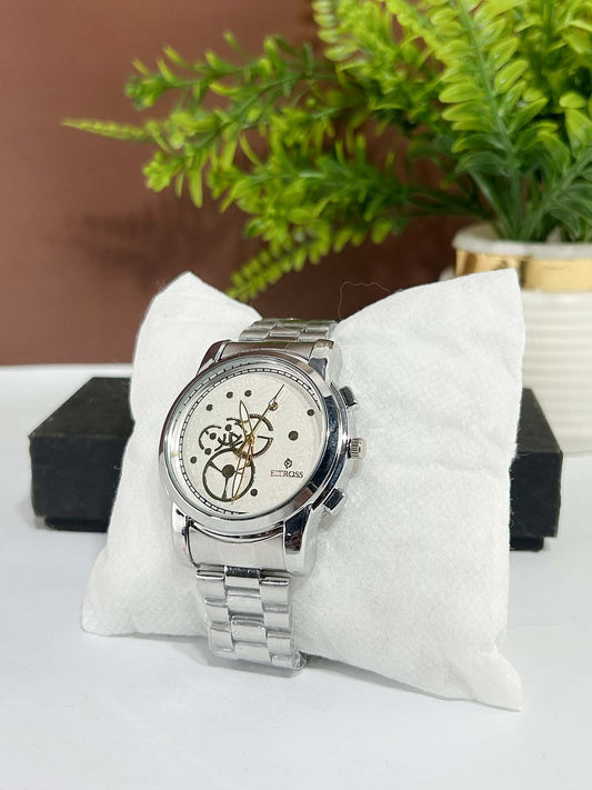 Silver Stainless Steel Watch For Men MW194