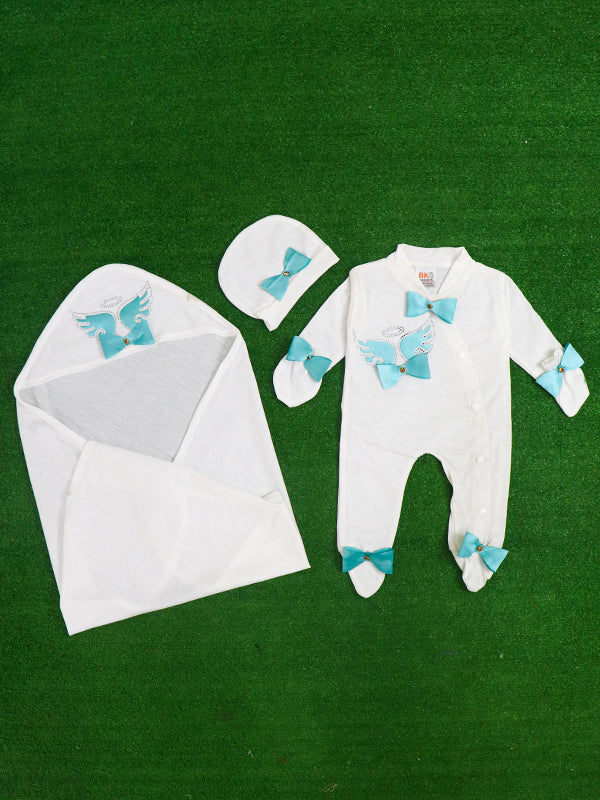 0Mth - 3Mth Bow Ferozi 5Pcs Gift Set For Newborn NBGS46