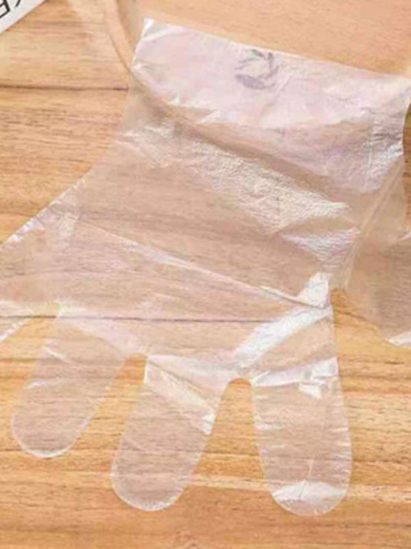 Disposable Plastic Gloves - 100 Pcs