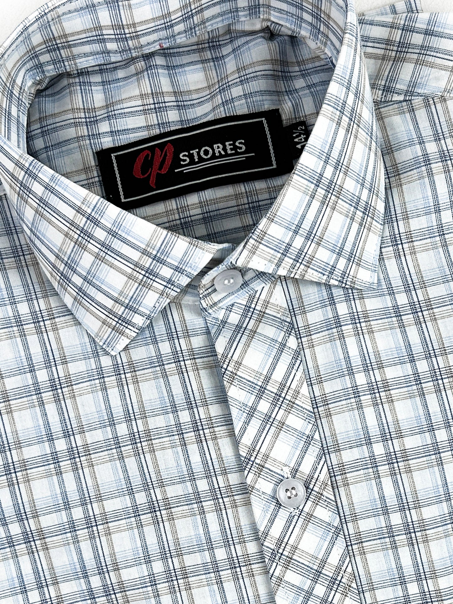 Blue Line Checks Formal Dress Shirt For Men MFS307