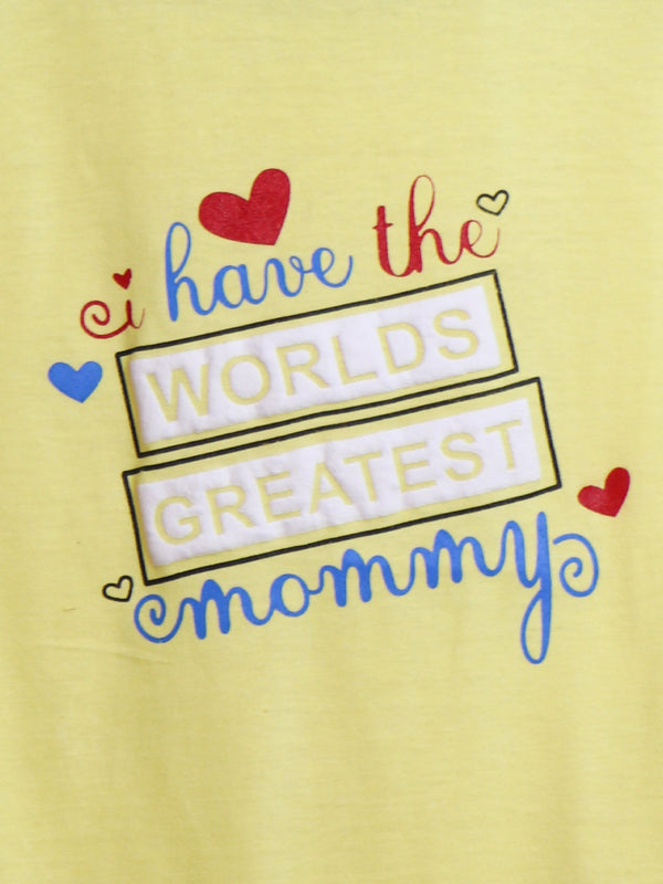 GTS10 M Girls T-Shirt 4Yrs - 7Yrs World's Greatest Yellow