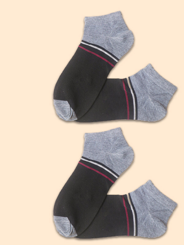 Pack Of 2 Multicolor Ankle Socks for Men MS19