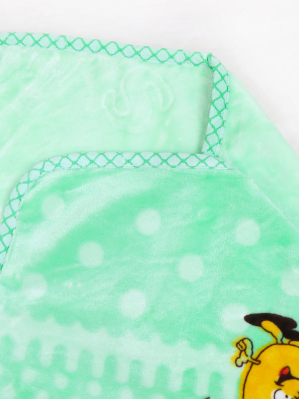 NBHB02 BB Newborn Hooded Blanket You Light Green