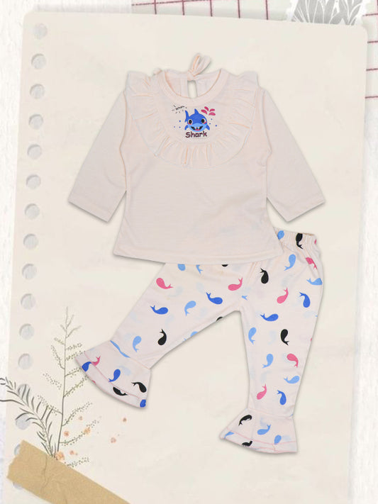 NBYS01 HG Newborn Baby Suit 3Mth - 9Mth Shark Peach
