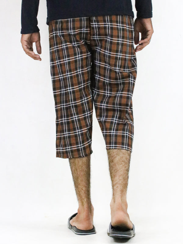 Men's 3-QTR Short Multicolor Checks