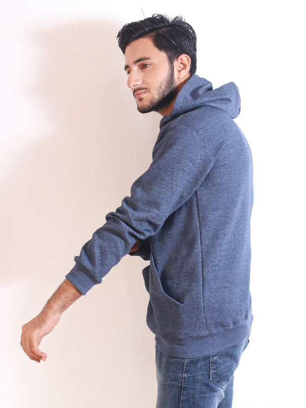 MH02 Unisex Plain Pullover Hoodie Blue