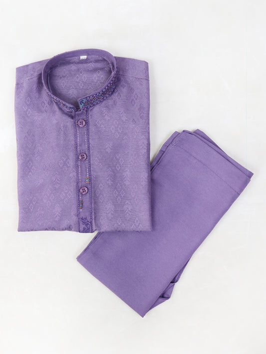 BKS05 AM Kurta Pajama Suit 2Yrs - 14Yrs Purple