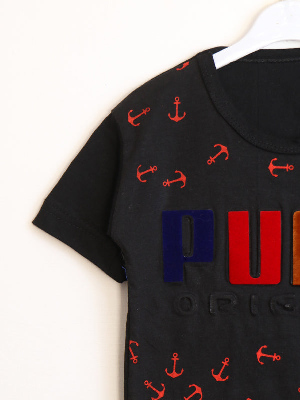TB01 Boy T-Shirt 3 Yrs - 8 Yrs Puma Black