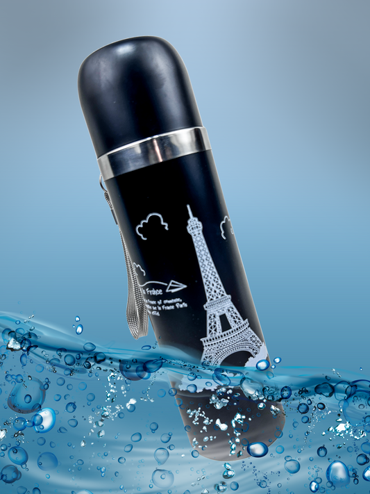 Black Stainless Steel Eiffel Tower Bottle 500 ML D-65