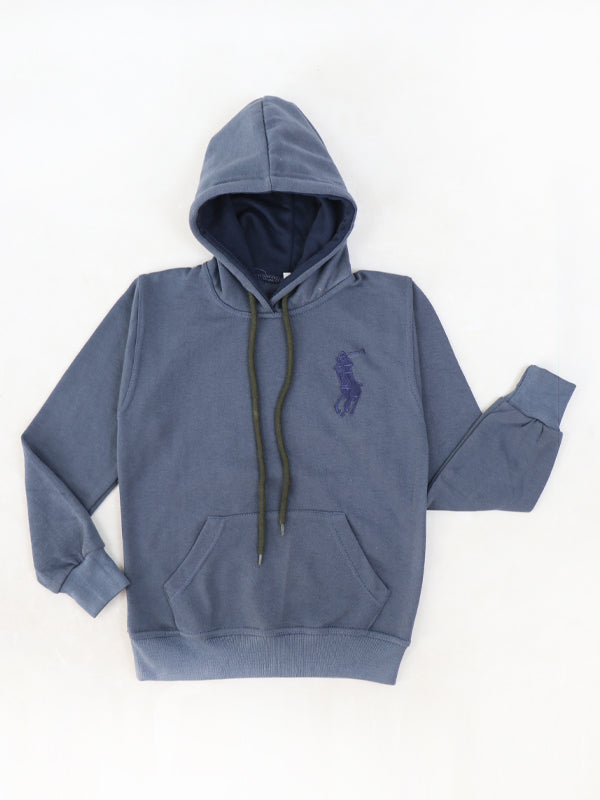 KH13 Kids Pullover Hoodie 4Yrs - 9Yrs Polo Grey