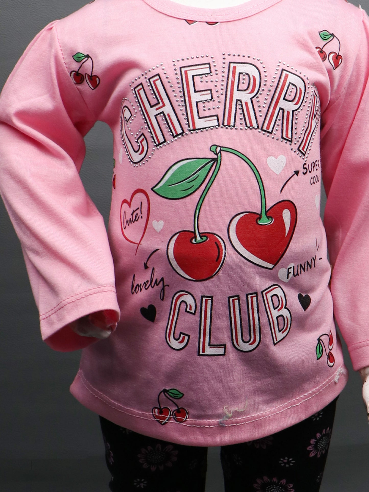 1Yr - 4Yrs Cherry Pink Suit For Girls RZ GS85