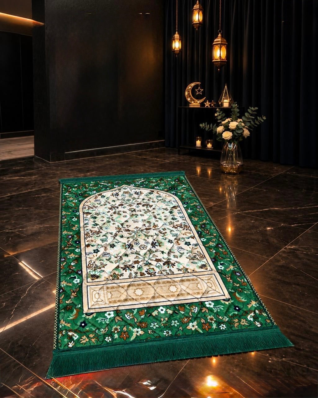 Green Jae-Namaz / Prayer Mat 70 x 105 Multidesign JAE11