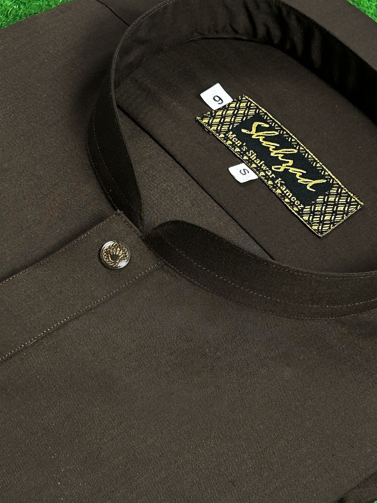 846-7 Brown Stitched Premium Kameez Shalwar For Men MSK271
