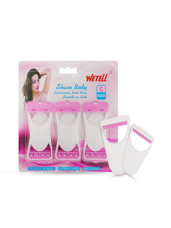 Pack Of 6 Safit Disposable Blades Body Shaving Razor For Women