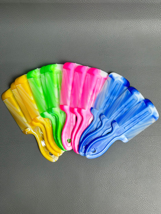 Pack Of 12 Multicolor Hair Combs GHC79