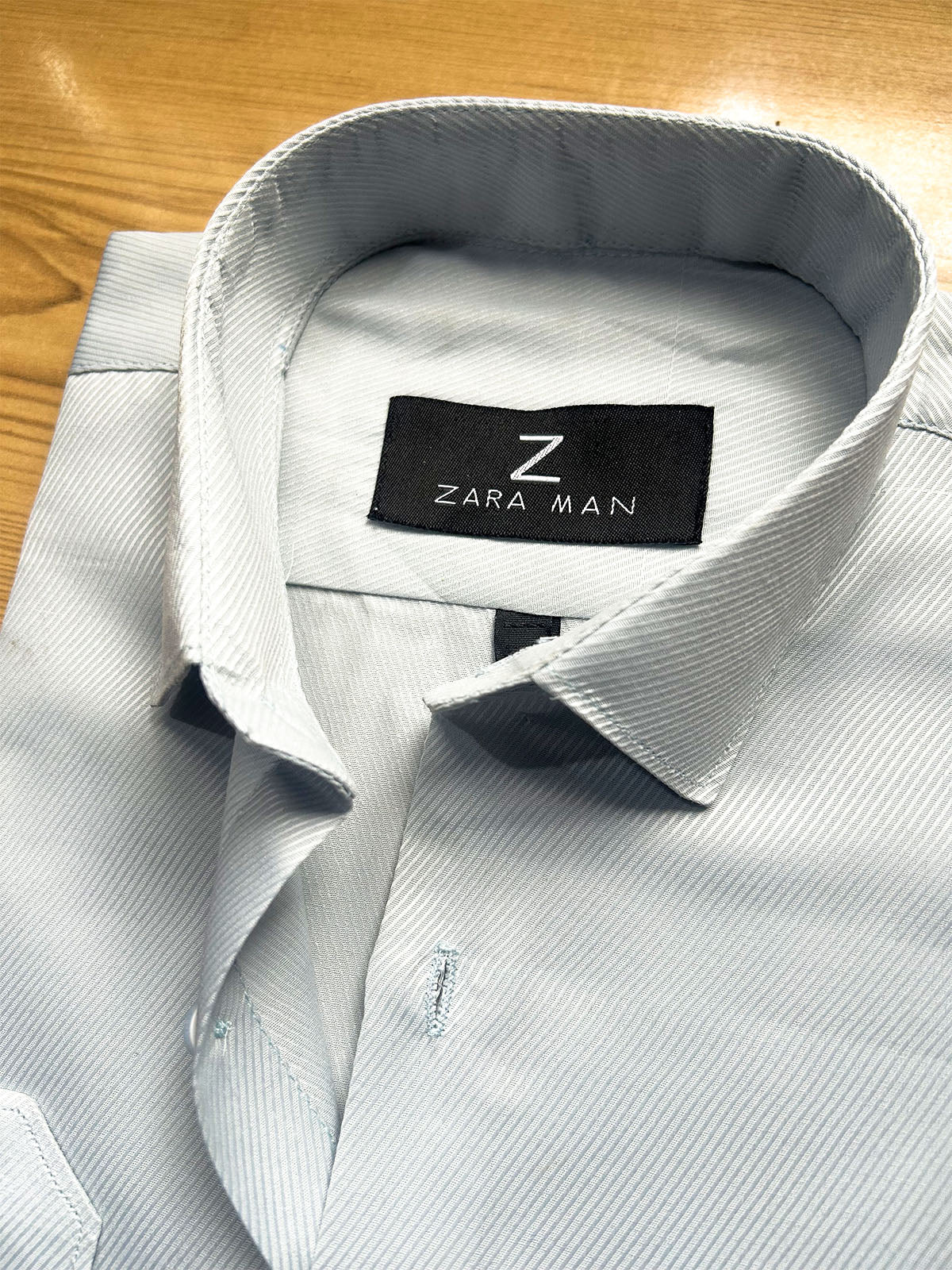 MFS723 Silver Grey Textured Formal Dress Shirt For Men