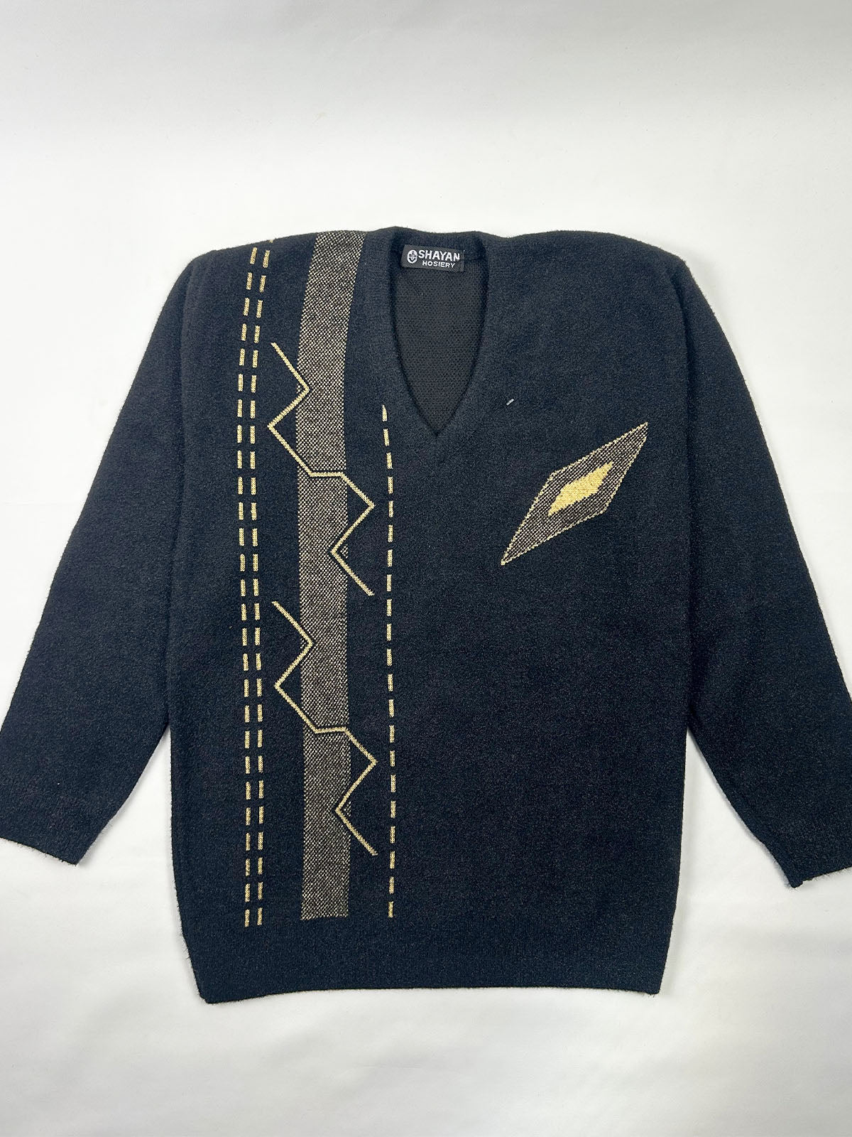 Dark Blue V-Neck Full Sleeves Sweater For Men MSW72