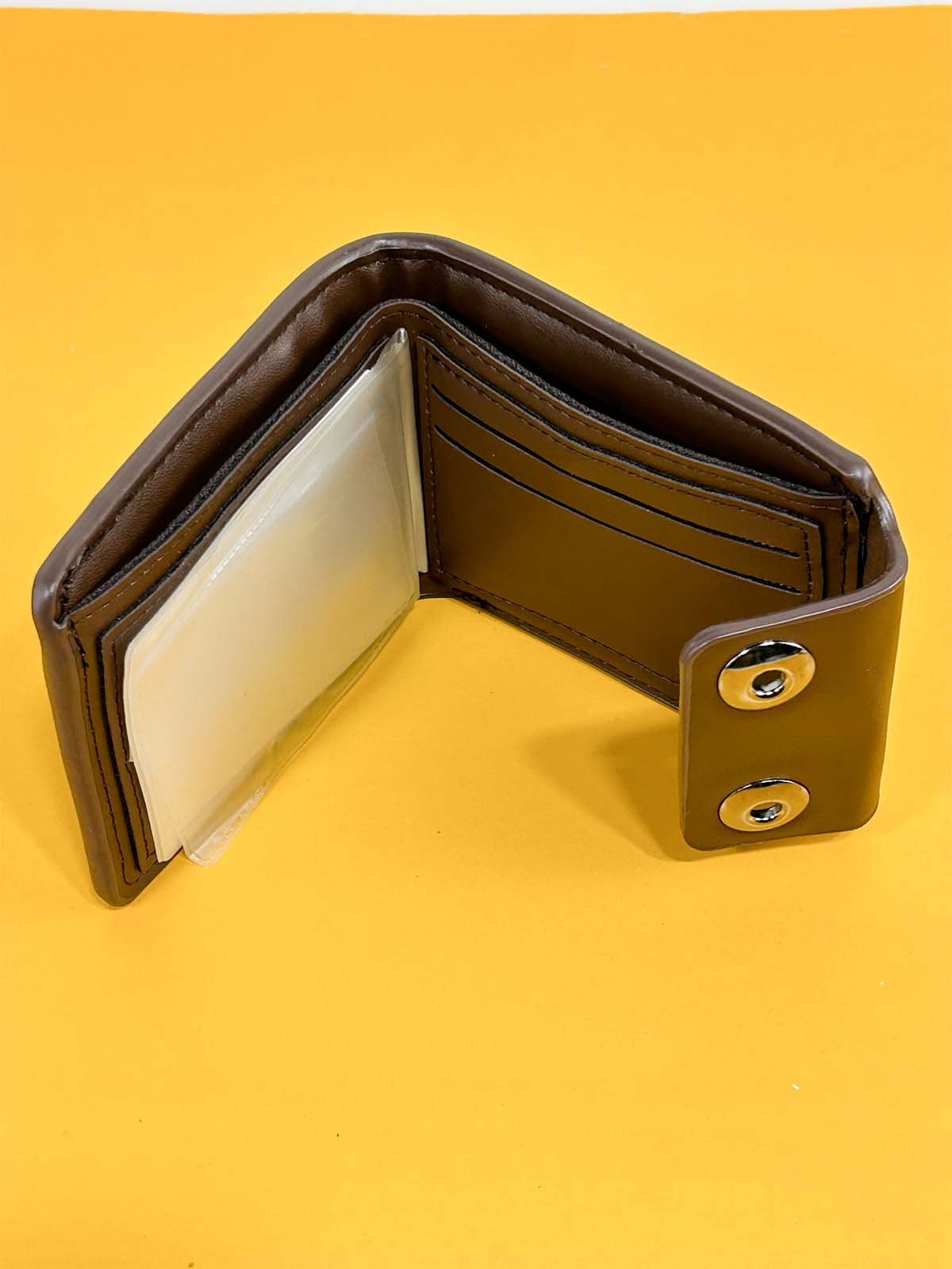 Brown Syn-Leather Wallet For Men MW72