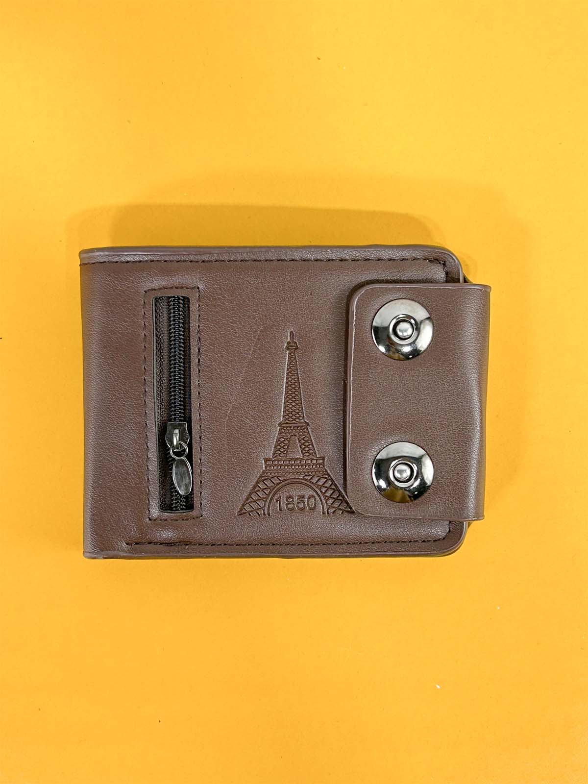 Brown Syn-Leather Wallet For Men MW72