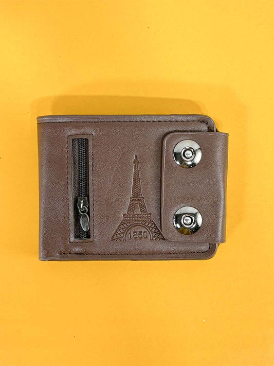 Brown Syn-Leather Wallet For Men MW72